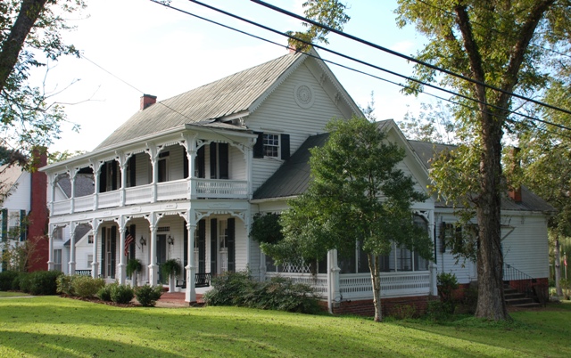 Capt. Ray House (rear section c.1830s, front two-story section c.1875, James Clark Harris, archt/builder)