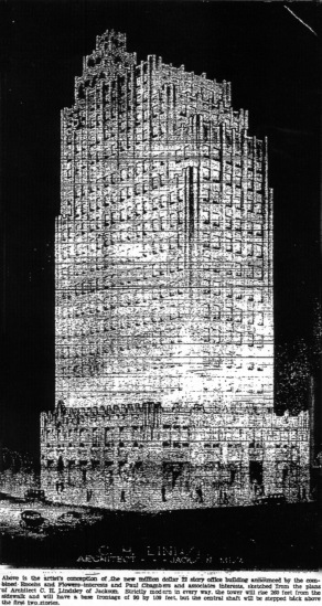 Rendering of the Tower Building c.1929