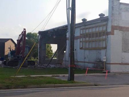 Demolition of this city-owned building began Saturday morning. Because government works 24/7.