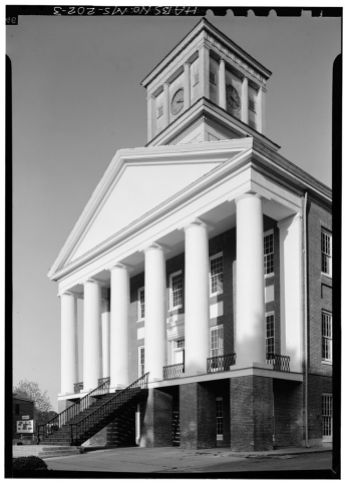 West front from southwest - Alcorn State University, Oakland Chapel, Alcorn State University Campus, Alcorn, Claiborne County, MS. April 1972, Jack Boucher, photographer.