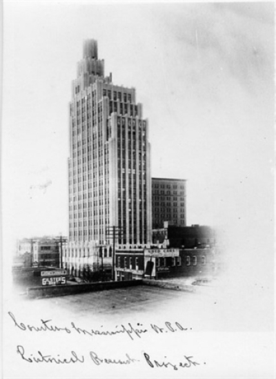 Tower Building/Standard Life Building, Jackson MS c. 1930 from MDAH HRI db