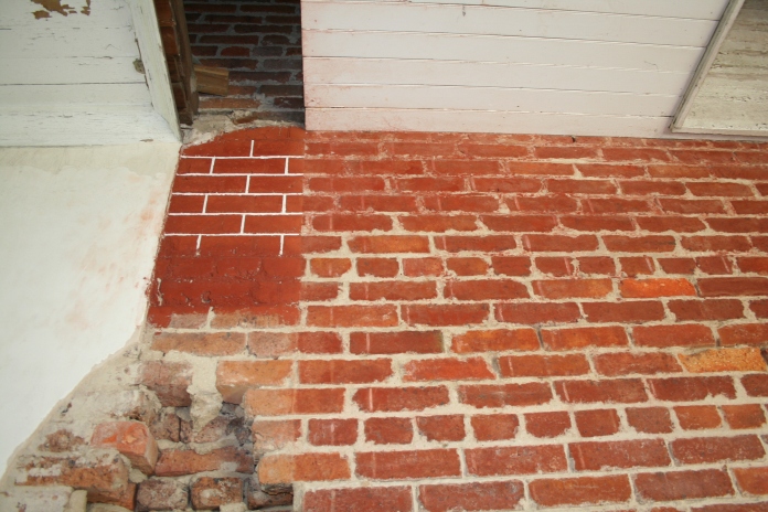 New and Original Penciling on Old Brick House, Biloxi Harrison County