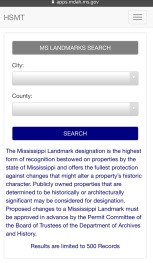 MDAH Mobile Site accessed 2-3-18